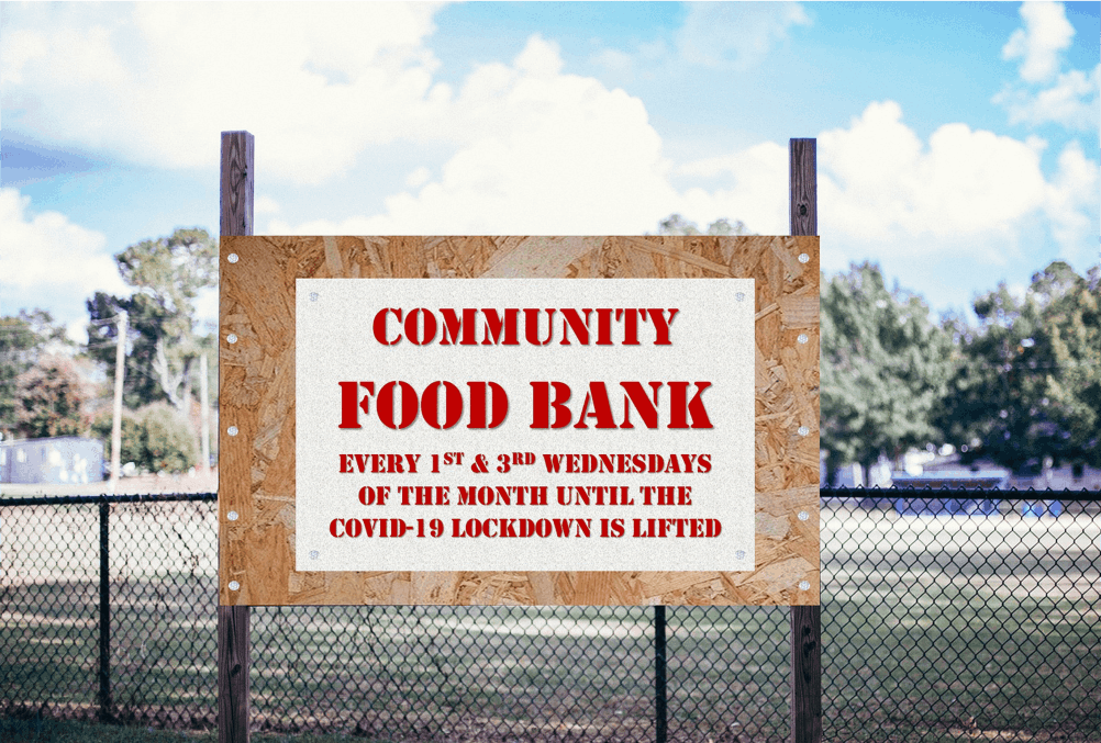 volunteering in a community food bank